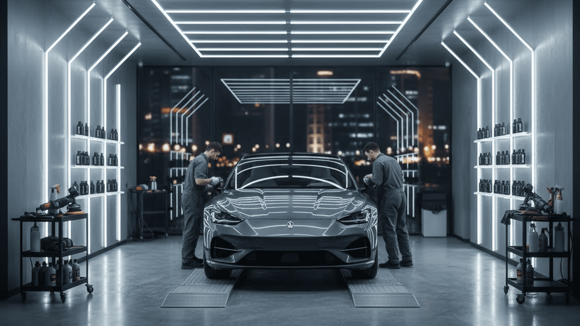 Sie sind ein Autohaus, welches eine eigene Aufbreitungsstation im Haus hat.